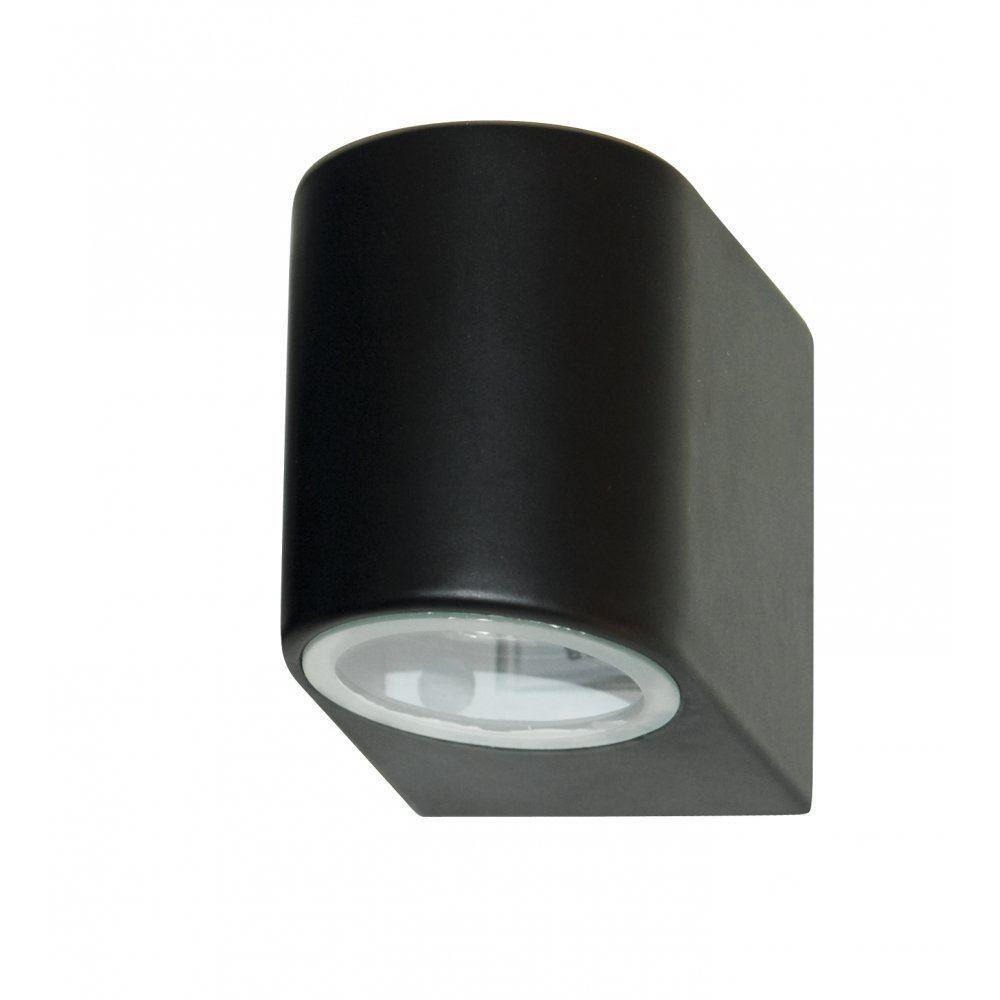 Searchlight 8008-1BK-LED Outdoor 1 Light Wall Light With Fixed Glass Lens In Black