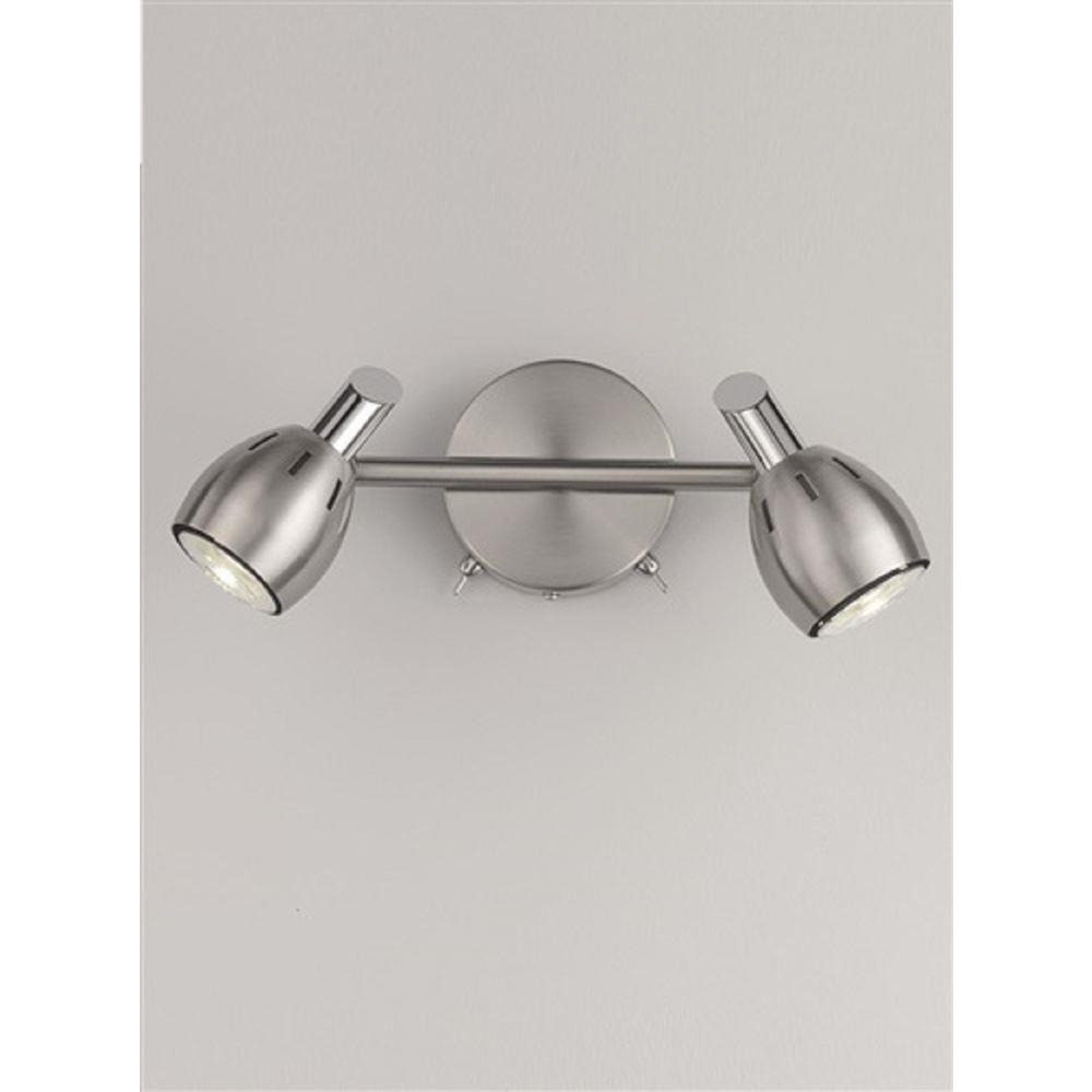 SP9002 Lazio 2 Light Wall Light In Chrome With Fully Adjustable Spotlights