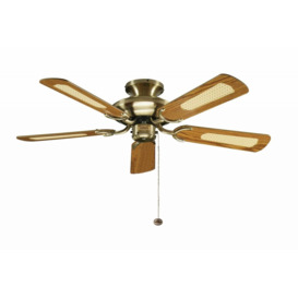 Fantasia 110057 Mayfair 42 In Ceiling Fan In Antique Brass With Reversible Blades