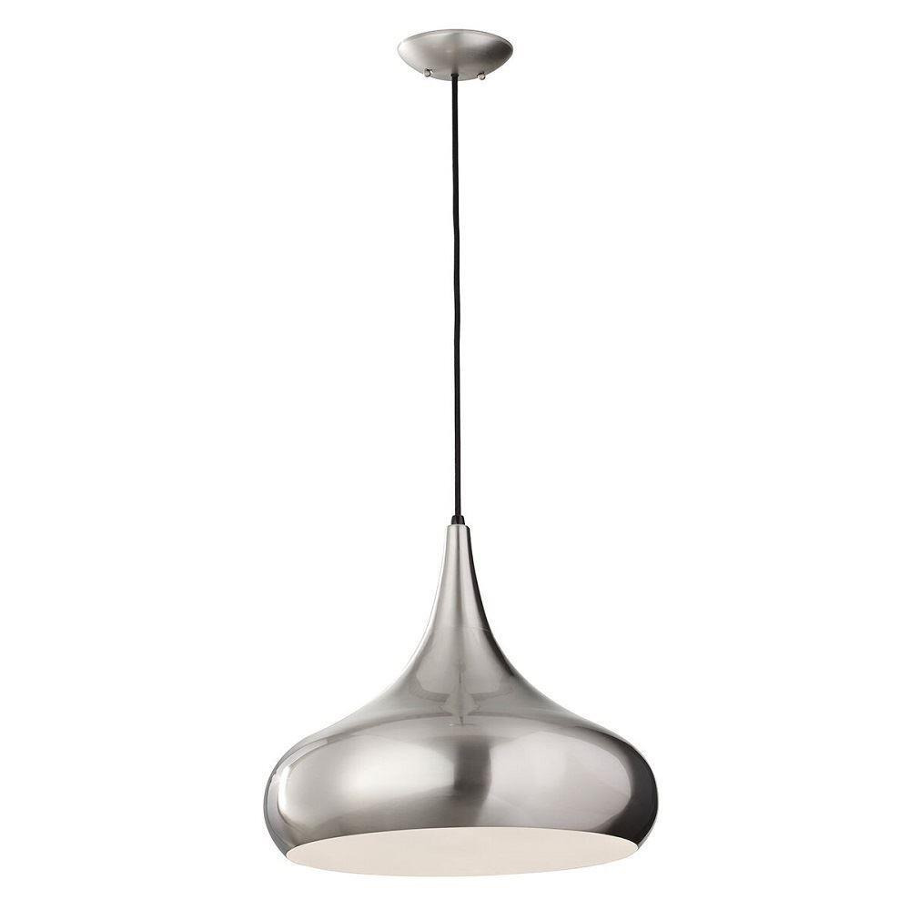 Elstead FE/BESO/P/L BS Beso 1 Light Large Ceiling Pendant Light In Brushed Steel