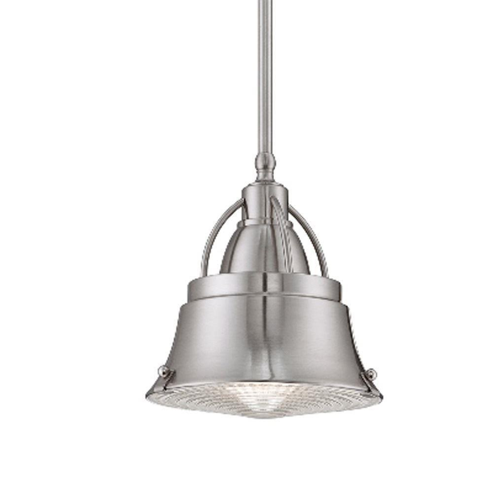 Elstead QZ/CODY/P/S BN Cody 1 Light Mini Pendant Ceiling Light In Brushed Nickel