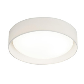 Searchlight 9371-37WH Modern One Light Flush Ceiling Light In White