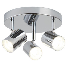 Searchlight 3173CC Rollo 3 Light LED Ceiling Spotlight In Chrome