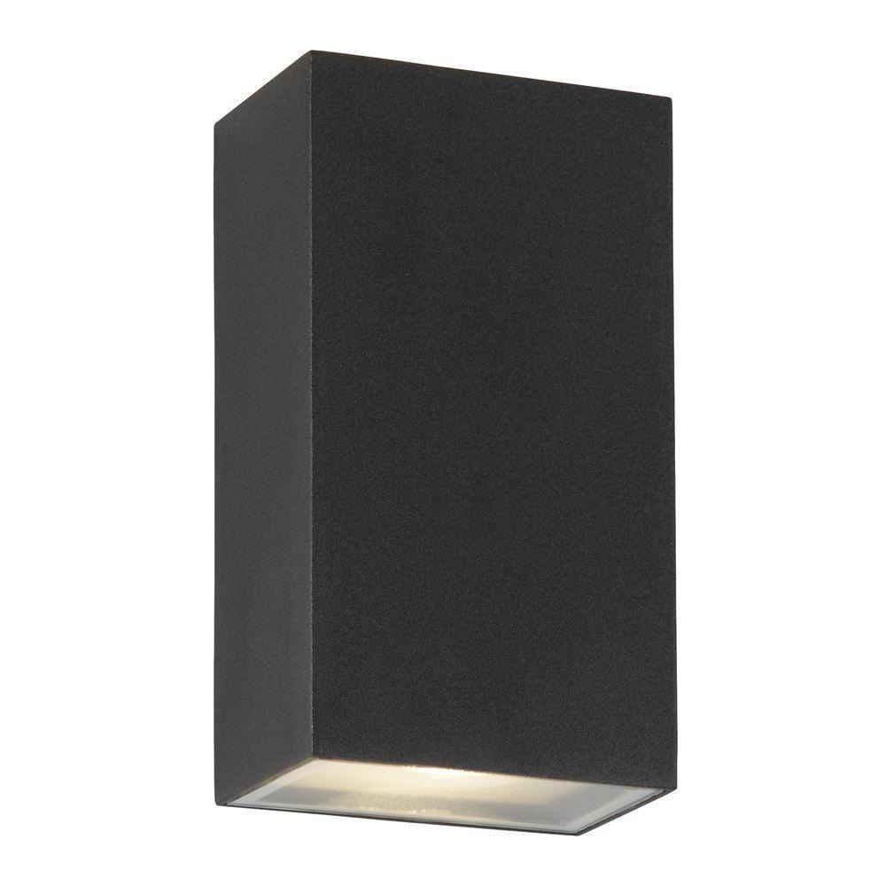 Searchlight 8852BK LED Outdoor Rectangular Wall Light In Black With Straight Edges