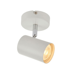 Saxby 73684 Arezzo One Light Plate Ceiling Or Wall Spotlight In White