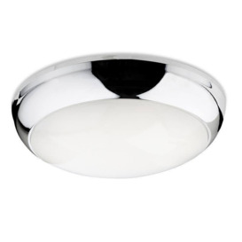 Firstlight 4912CH Regis LED Flush Ceiling Light In Chrome With Polycarbonate Opal Diffuser