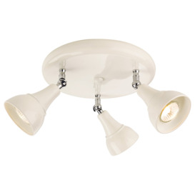 Firstlight 3466CR Country Three Light Ceiling Plate Spotlight In Cream