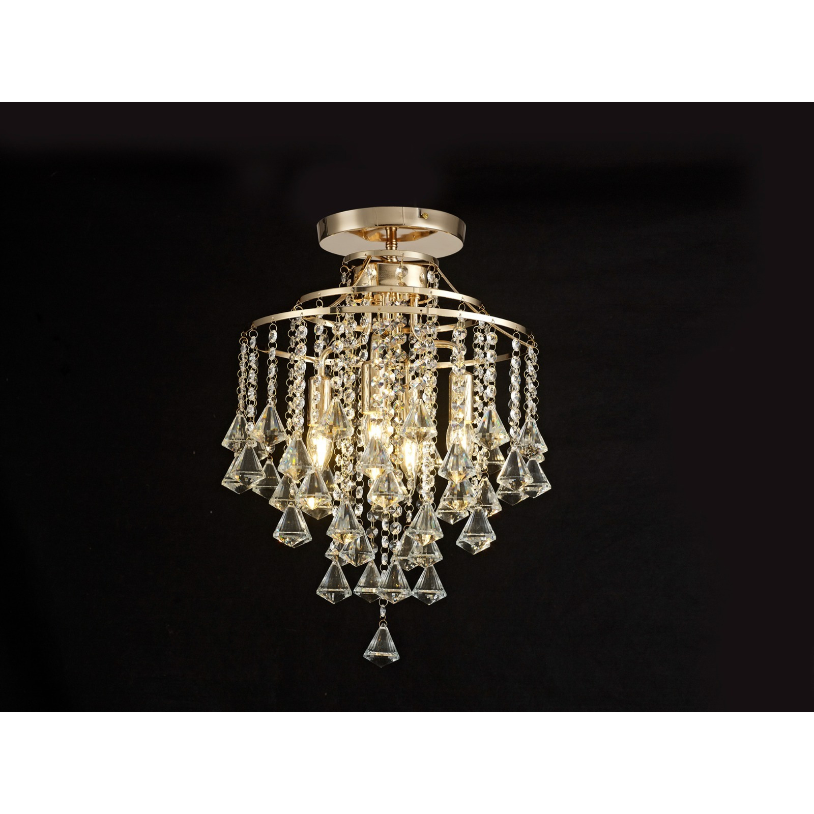 Diyas IL32770 Inina 4 Light Ceiling Light In French Gold