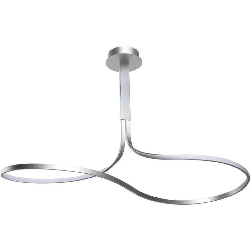 Mantra M5002 Nur XL LED Ceiling Light in Silver And Chrome - Length: 1200mm