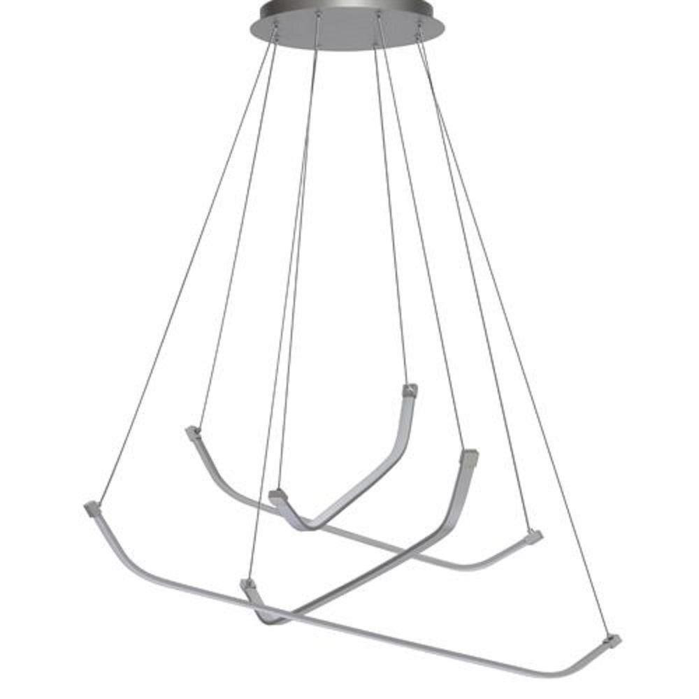 Mantra M5570 Papua LED Ceiling Pendant In Silver And Chrome - Dia: 1035mm