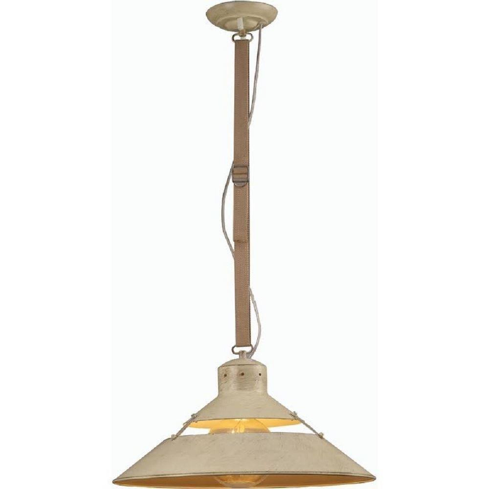 Mantra M5430 Industrial 1 Light Large Pendant In Sand Metal - Dia: 450mm