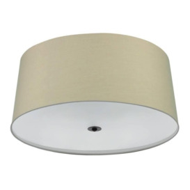 Mantra M5214 Argi 3 Light Flush Ceiling Light In Brown Oxide With Brown Shade