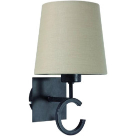 Mantra M5216 Argi1 Light Wall Light In Brown Oxide With Brown Shade