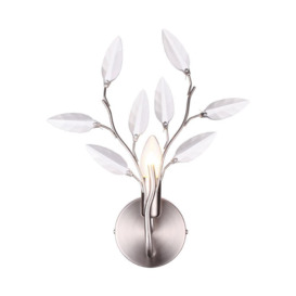 Meadow 1 Light Wall Light Fitting In Satin Silver