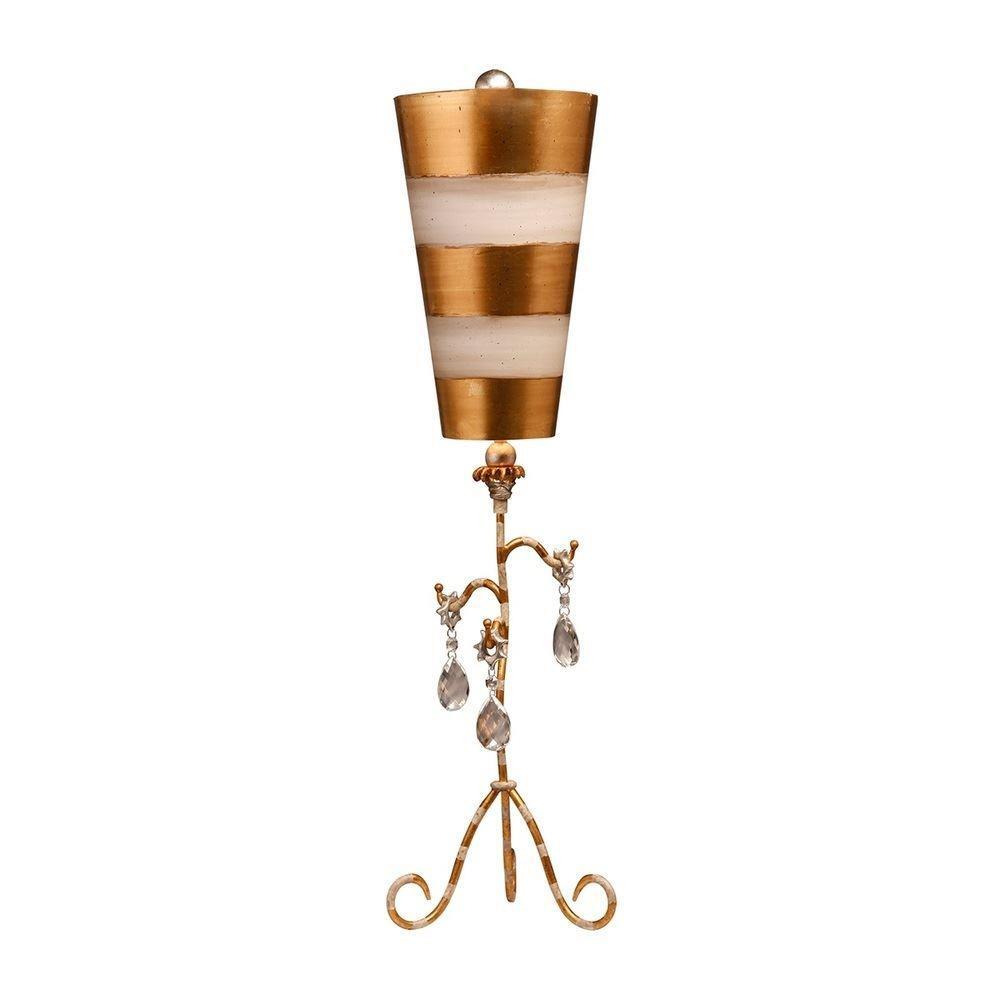 FB/TIVOLI/TLGD Tivoli 1 Light Table Lamp In Gold And Cream