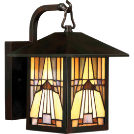 QZ-INGLENOOK2-S Inglenook Small Outdoor Wall Lantern In Valiant Bronze - H: 278mm