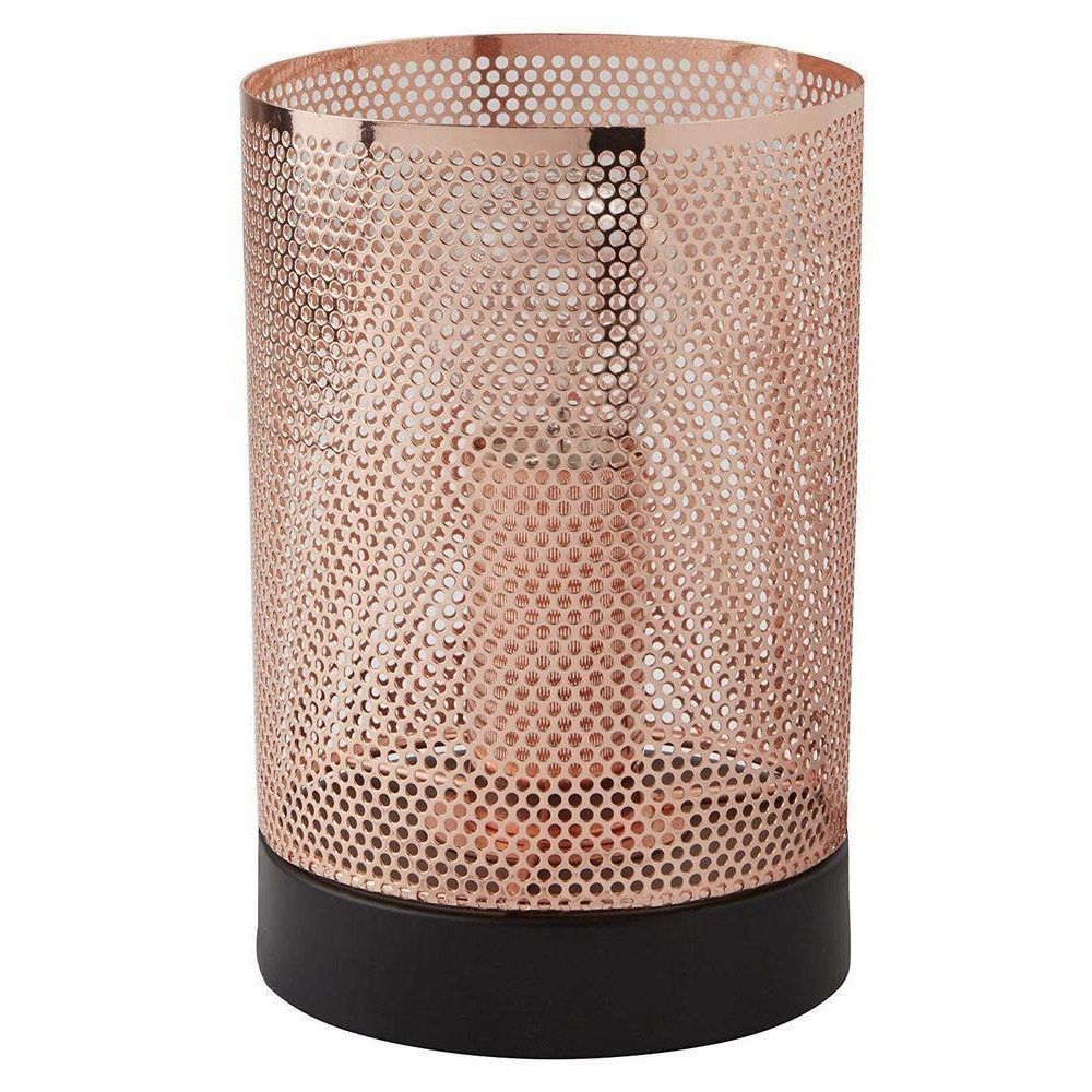 Modern Retro/Vintage Black and Copper Mesh Table lamp
