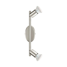 Eglo 92596 Buzz-LED 2 Light Ceiling Spotlight In Satin Nickel