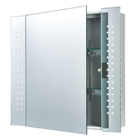 Saxby 60894 Ravelo LED Bathroom Cabinet Mirror with Shaver socket and IR switch