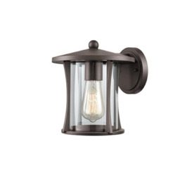 OUT6625 Exterior Outdoor Wall Lantern Light In Brown