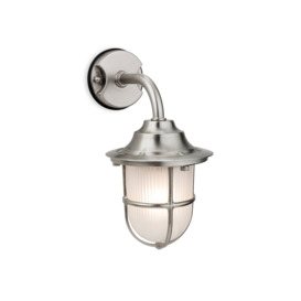 Firstlight 7660NC Nautic Light Outdoor Wall Light In Nickel With Frosted Glass
