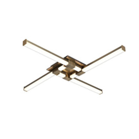 M6130 Cinto 4 Light LED Ceiling Light In Antique Brass