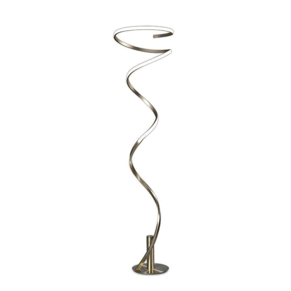 M6101 Helix LED Floor Lamp In Antique Brass