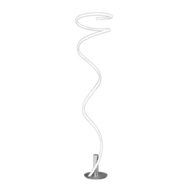 M6102 Helix LED Floor Lamp In Chrome/White