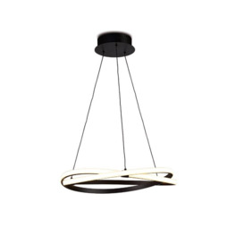 M5810 Infinity Dimmable LED Medium Ceiling Pendant Light In Brown Oxide And White