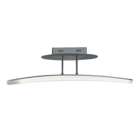 Mantra M4083 Hemispheric LED Semi Flush Ceiling Light In Satin Aluminium