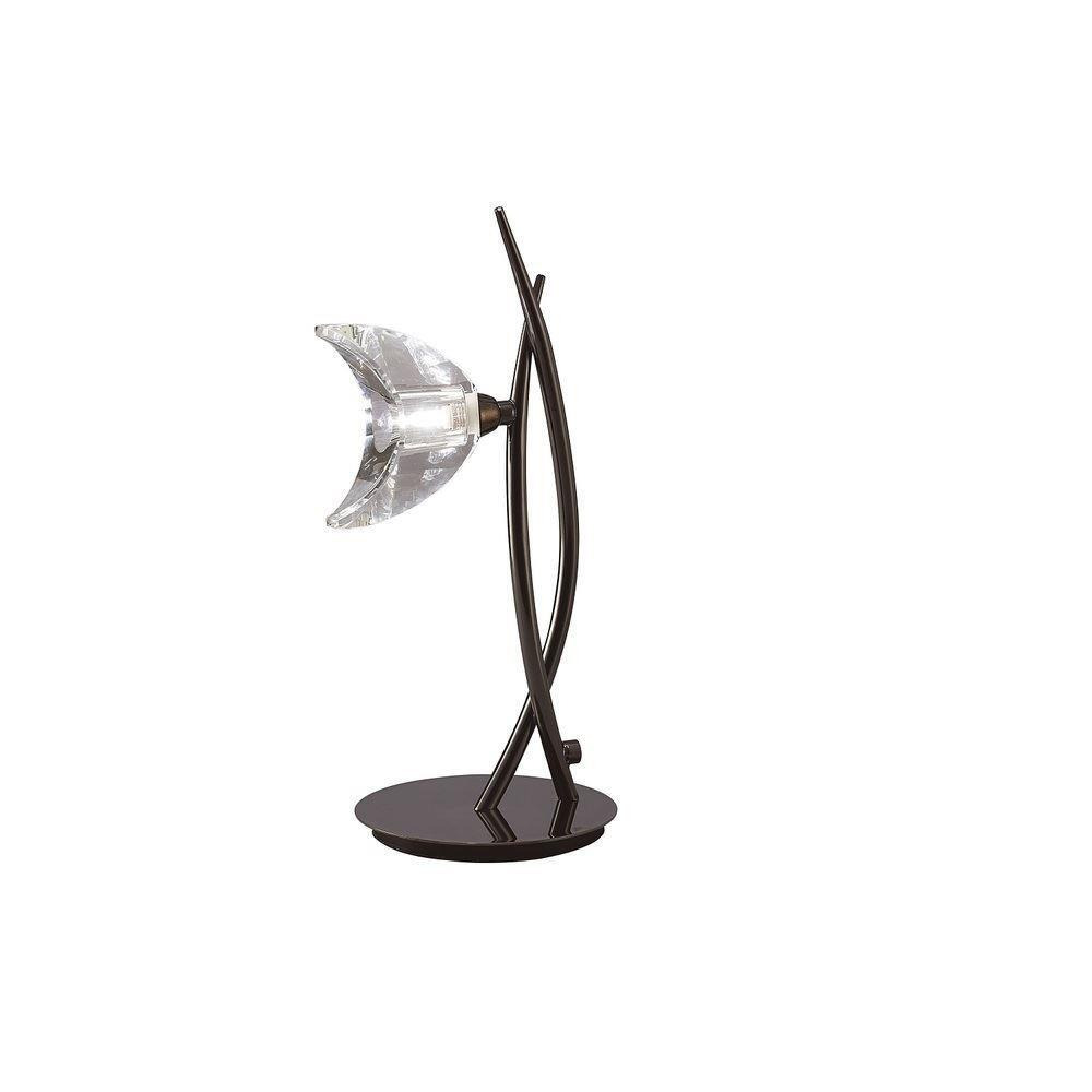 Mantra M1459BC Eclipse 1 Light Tall Table Lamp In Black Chrome - H: 350mm