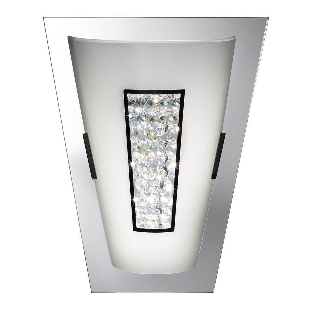 Searchlight 3773-IP Bathroom Wall Light In Chrome, Crystal And Glass
