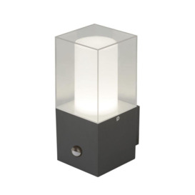 Searchlight 2581GY LED Outdoor Wall Light In Grey With Polycarbonate Shade