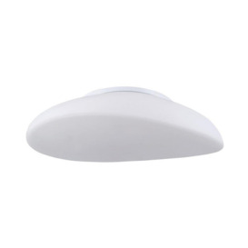 Mantra M4895 Opal 4 Light Flush Ceiling Light In White With Frosted White Shade