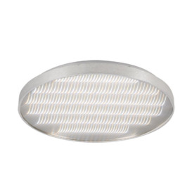 Mantra M5342 Reflex LED Large Round Flush Ceiling Light In Aluminium And White