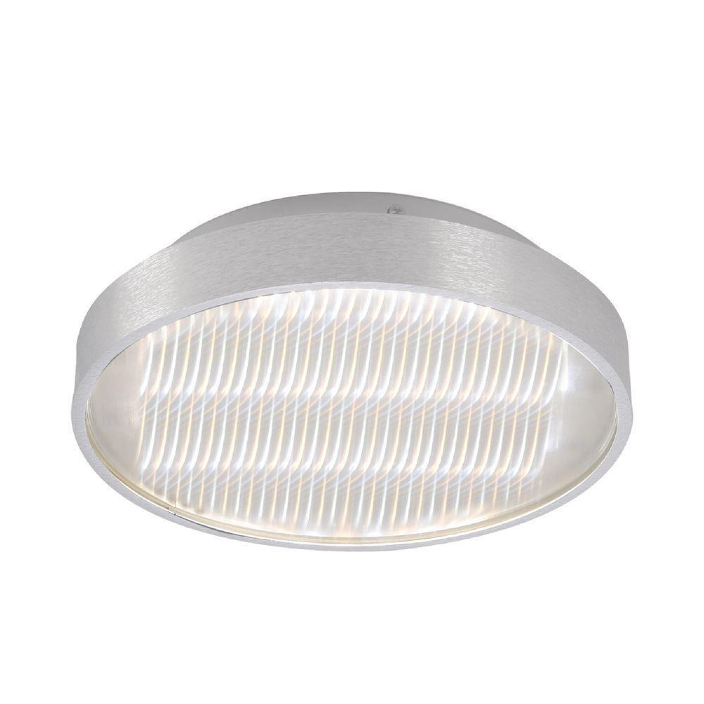 Mantra M5344 Reflex LED Small Round Flush Ceiling Light In Aluminium And White