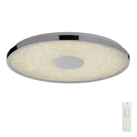 Mantra M5930 Centara LED Large Flush Ceiling Light In Chrome - Dia: 480mm