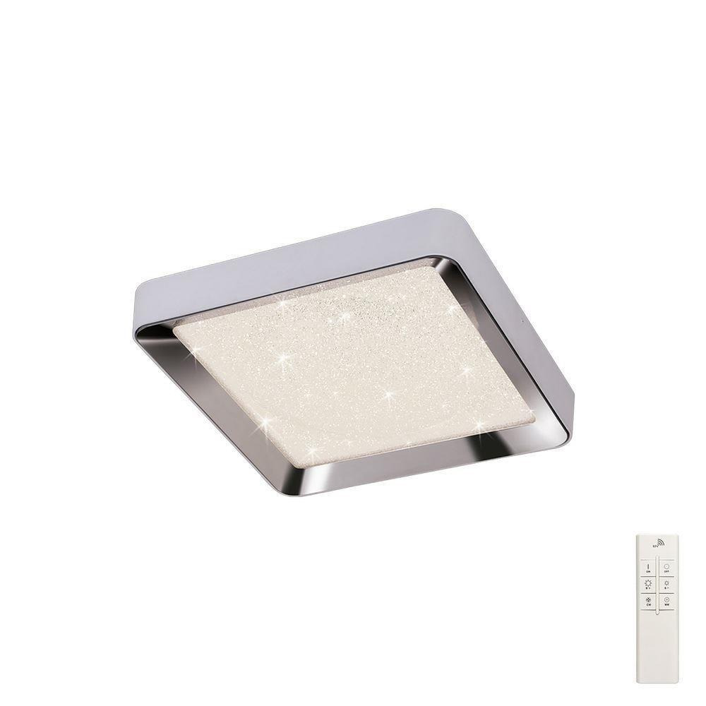 Mantra M5921 Male LED Small Square Flush Ceiling Light In Chrome - L: 500mm