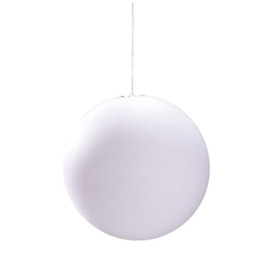 Mantra M1399 Huevo 1 Light Bathroom Large Ceiling Pendant In Opal White