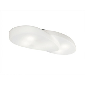 Mantra M1892 Ufo 6 Light Bathroom Flush Ceiling Light In Matt And Opal White