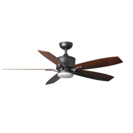Fantasia 117186 Prima Ceiling Fan In Natural Iron With 52 Inch Walnut And Maple Blades