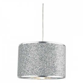 BIS6532 Bistro Easy Fit Ceiling Pendant In Silver Glitter