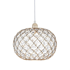 Juanita Small Non Electric Easy Fit Ceiling Pendant In Gold Finish JUA6535