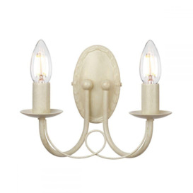 Elstead MN2 IV/GLD Minster 2 Light Wall Light  In Ivory/Gold - Fitting Only