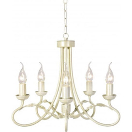 Elstead OV5 IVORY/GOLD Olivia 5 Light Chandelier Light In Ivory/Gold - Fitting Only