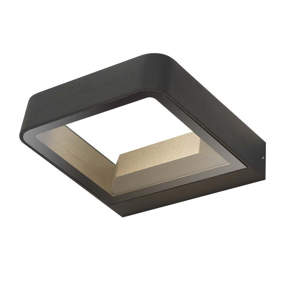 Dar MAL3239 Malone 1 Light Outdoor Wall Light In Grey With Clear Glass