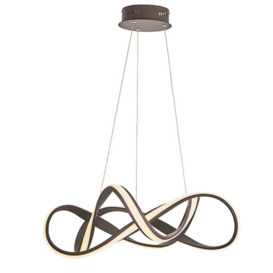 Endon 90322 Synergy Ceiling Pendant In Textured Coffee And Silicone - Dia: 630mm