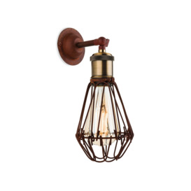 Firstlight 3712RB Arcade 1 Light Wall Light In Rustic Brown