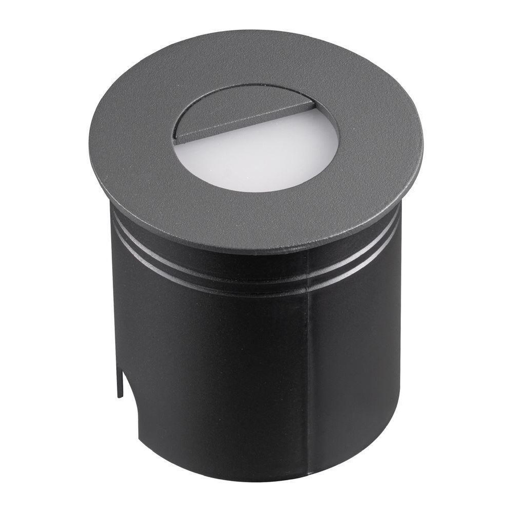Mantra M7027 Aspen 1 Light Outdoor 3 Watt LED Round Eyelid Wall Lamp In Anthracite