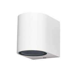 Mantra M6513 Kandanchu 1 Light Round Outdoor Wall Light In Sand White - H: 80mm